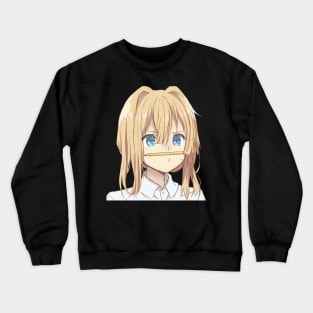 Saber Holding Pencil Sticker Crewneck Sweatshirt